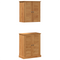 vidaXL Bathroom Furniture Set with Shelf with Storage with Door 2 pcs Brown Solid wood pine