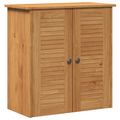 vidaXL Bathroom Furniture Set with Shelf with Storage with Door 2 pcs Brown Solid wood pine