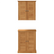 vidaXL Bathroom Furniture Set with Shelf with Storage with Door 2 pcs Brown Solid wood pine