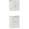 vidaXL Bathroom Furniture Set with Shelf with Storage with Door 2 pcs Brown Solid wood pine