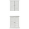 vidaXL Bathroom Furniture Set with Shelf with Storage with Door 2 pcs Brown Solid wood pine
