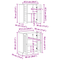 vidaXL Bathroom Furniture Set with Shelf with Storage with Door 2 pcs Brown Solid wood pine