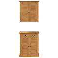 vidaXL Bathroom Furniture Set with Drawer with Shelf with Storage with Door 2 pcs Brown Solid wood pine