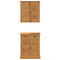 vidaXL Bathroom Furniture Set with Drawer with Shelf with Storage with Door 2 pcs Brown Solid wood pine