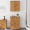 vidaXL Bathroom Furniture Set with Drawer with Shelf with Storage with Door 2 pcs Brown Solid wood pine