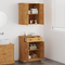 vidaXL Bathroom Furniture Set with Drawer with Shelf with Storage with Door 2 pcs Brown Solid wood pine