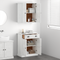 vidaXL Bathroom Furniture Set with Drawer with Shelf with Storage with Door 2 pcs Brown Solid wood pine