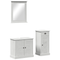 vidaXL Bathroom Furniture Set with Drawer with Shelf Wall-mounted with Storage with Door with Mirror 3 pcs Brown 37 x 34 x 80 cm
