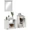 vidaXL Bathroom Furniture Set with Drawer with Shelf Wall-mounted with Storage with Door with Mirror 3 pcs Brown 37 x 34 x 80 cm