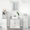 vidaXL Bathroom Furniture Set 3 pcs Antique white 37 x 34 x 110 cm