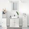 vidaXL Bathroom Furniture Set 3 pcs Antique white 37 x 34 x 110 cm