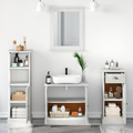 vidaXL Bathroom Furniture Set 3 pcs Antique white 37 x 34 x 110 cm