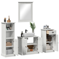 vidaXL Bathroom Furniture Set 3 pcs Antique white 37 x 34 x 110 cm