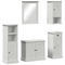 vidaXL Bathroom Furniture Set 5 pcs Antique white 37 x 34 x 110 cm