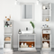 vidaXL Bathroom Furniture Set 5 pcs Antique white 37 x 34 x 110 cm