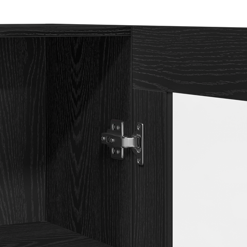 vidaXL Book Cabinets - 2 Pack - Black Oak - 82.5 x 30.5 x 185 cm - Engineered Wood