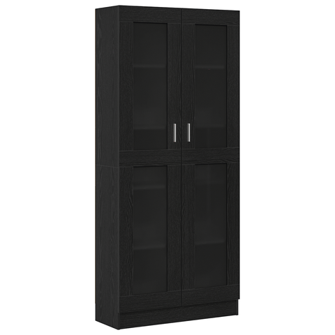 vidaXL Book Cabinets - 2 Pack - Black Oak - 82.5 x 30.5 x 185 cm - Engineered Wood