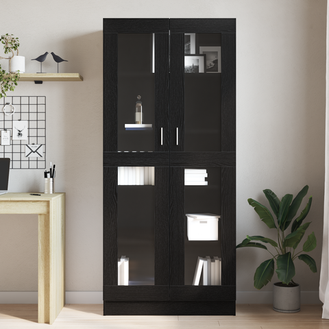 vidaXL Book Cabinets - 2 Pack - Black Oak - 82.5 x 30.5 x 185 cm - Engineered Wood
