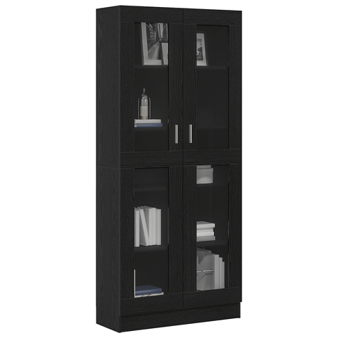 vidaXL Book Cabinets - 2 Pack - Black Oak - 82.5 x 30.5 x 185 cm - Engineered Wood