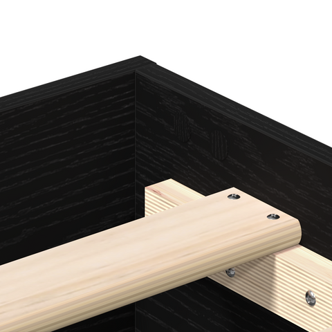 vidaXL Bed Frame Black Oak 180x200 cm Engineered Wood