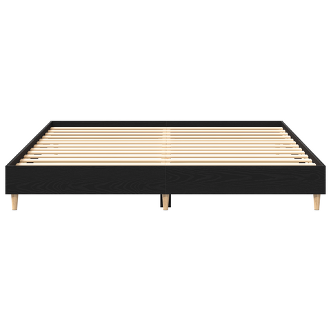 vidaXL Bed Frame Black Oak 160x200 cm Engineered Wood