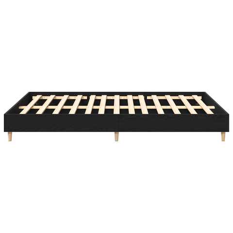 vidaXL Bed Frame Black Oak 150x200 cm Engineered Wood