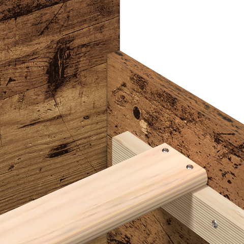vidaXL Bed Frame Old Wood 200x200 cm Engineered Wood