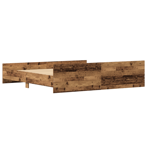 vidaXL Bed Frame Old Wood 200x200 cm Engineered Wood