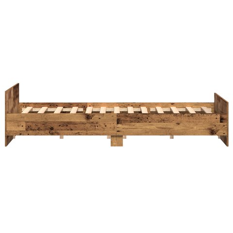 vidaXL Bed Frame Old Wood 200x200 cm Engineered Wood