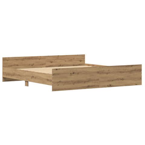 vidaXL Bed Frame Artisan Oak 200x200 cm Engineered Wood