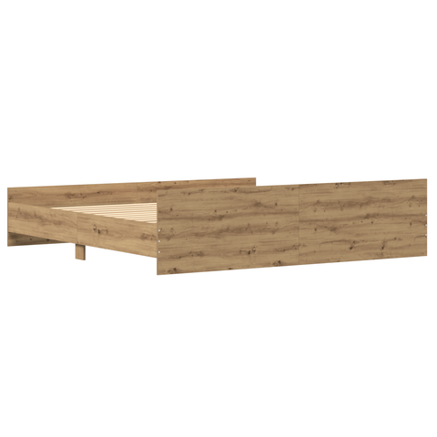 vidaXL Bed Frame Artisan Oak 200x200 cm Engineered Wood