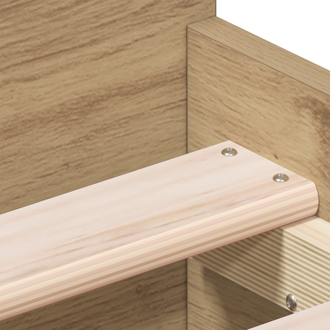 vidaXL Bed Frame without Mattress Artisan Oak 75x190 cm Engineered Wood