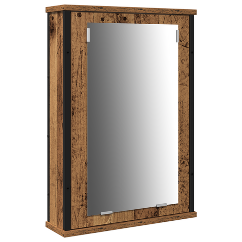 vidaXL Bathroom Sink Cabinet with Built-in Basin Old Wood Engineered Wood