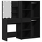 vidaXL LED Dressing Table with 2 Cabinets Black Oak Engineered Wood