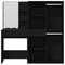 vidaXL LED Dressing Table with 2 Cabinets Black Oak Engineered Wood