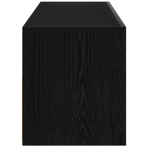 vidaXL Bedside Cabinet with LED Lights Black Oak 60x35x40 cm Engineered Wood