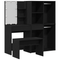 vidaXL Dressing Table Set with LED Black Oak Engineered Wood