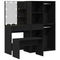 vidaXL Dressing Table Set with LED Black Oak Engineered Wood