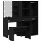 vidaXL Dressing Table Set with LED Black Oak Engineered Wood