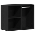 vidaXL Dressing Table Set with LED Black Oak Engineered Wood