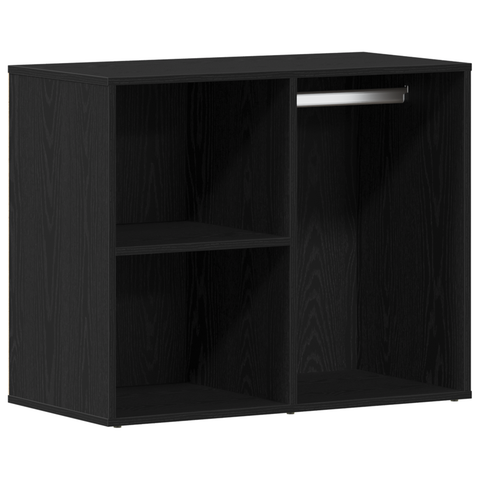 vidaXL Dressing Table Set with LED Black Oak Engineered Wood