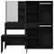vidaXL Dressing Table Set with LED Black Oak Engineered Wood