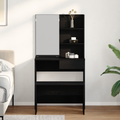 vidaXL Dressing Table Set Black Oak Engineered Wood