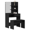 vidaXL Dressing Table Set Black Oak Engineered Wood