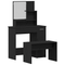 vidaXL Dressing Table Set Black Oak Engineered Wood