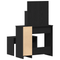 vidaXL Dressing Table Set Black Oak Engineered Wood