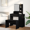 vidaXL Dressing Table Set Black Oak Engineered Wood