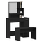 vidaXL Dressing Table Set Black Oak Engineered Wood