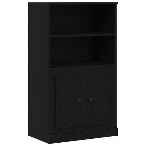vidaXL Highboard Black Oak 132x35,5x103,5 cm Engineered Wood