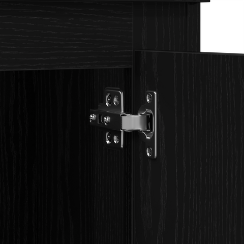 vidaXL Highboard Black Oak 132x35,5x103,5 cm Engineered Wood